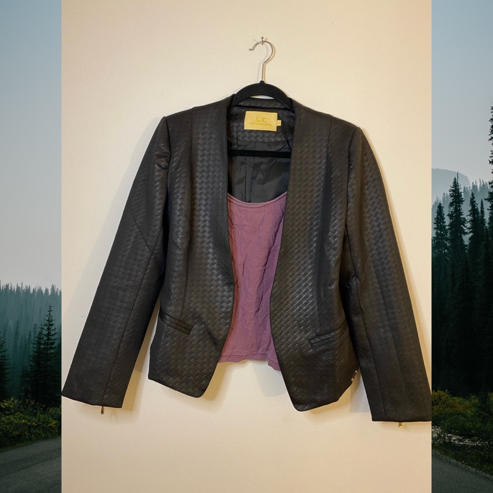 Lizette Collection Chocolate Brown Blazer Sz L